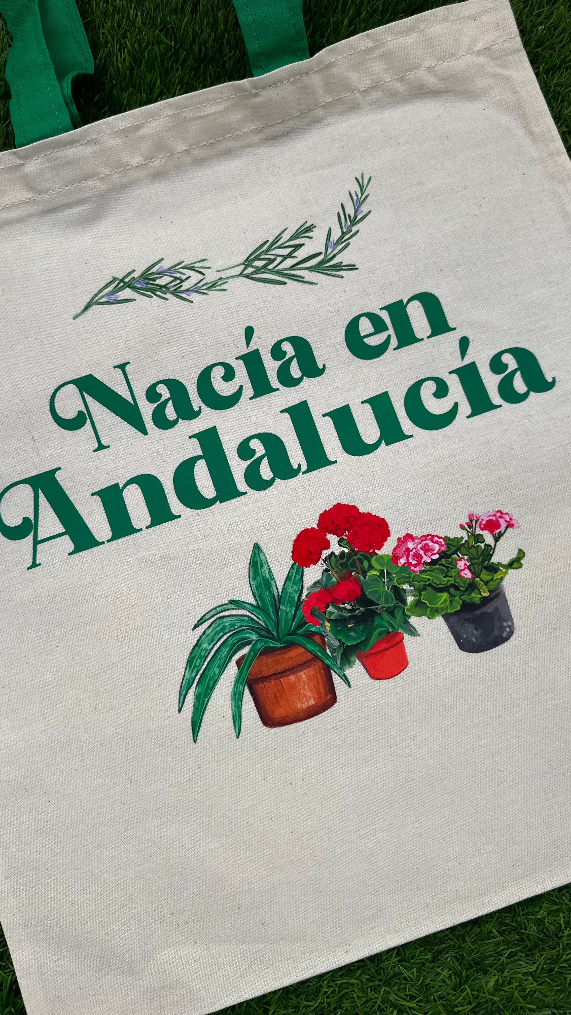 Totebag con frase - Nacía en Andalucía
