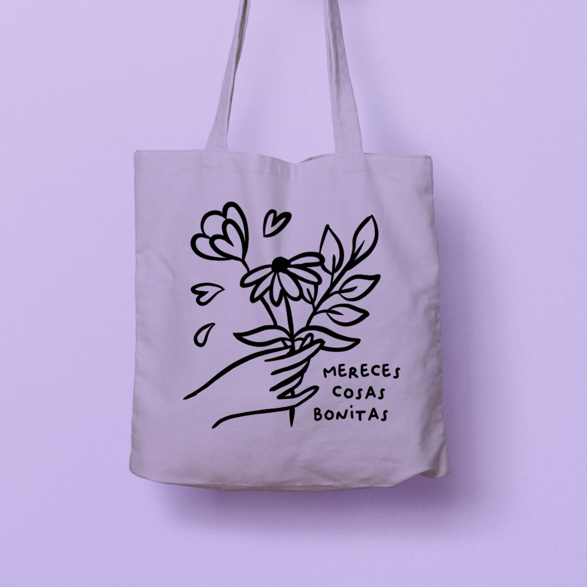 Totebag Mereces cosas bonitas 140g - Varios colores
