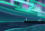Lámina aurora boreal