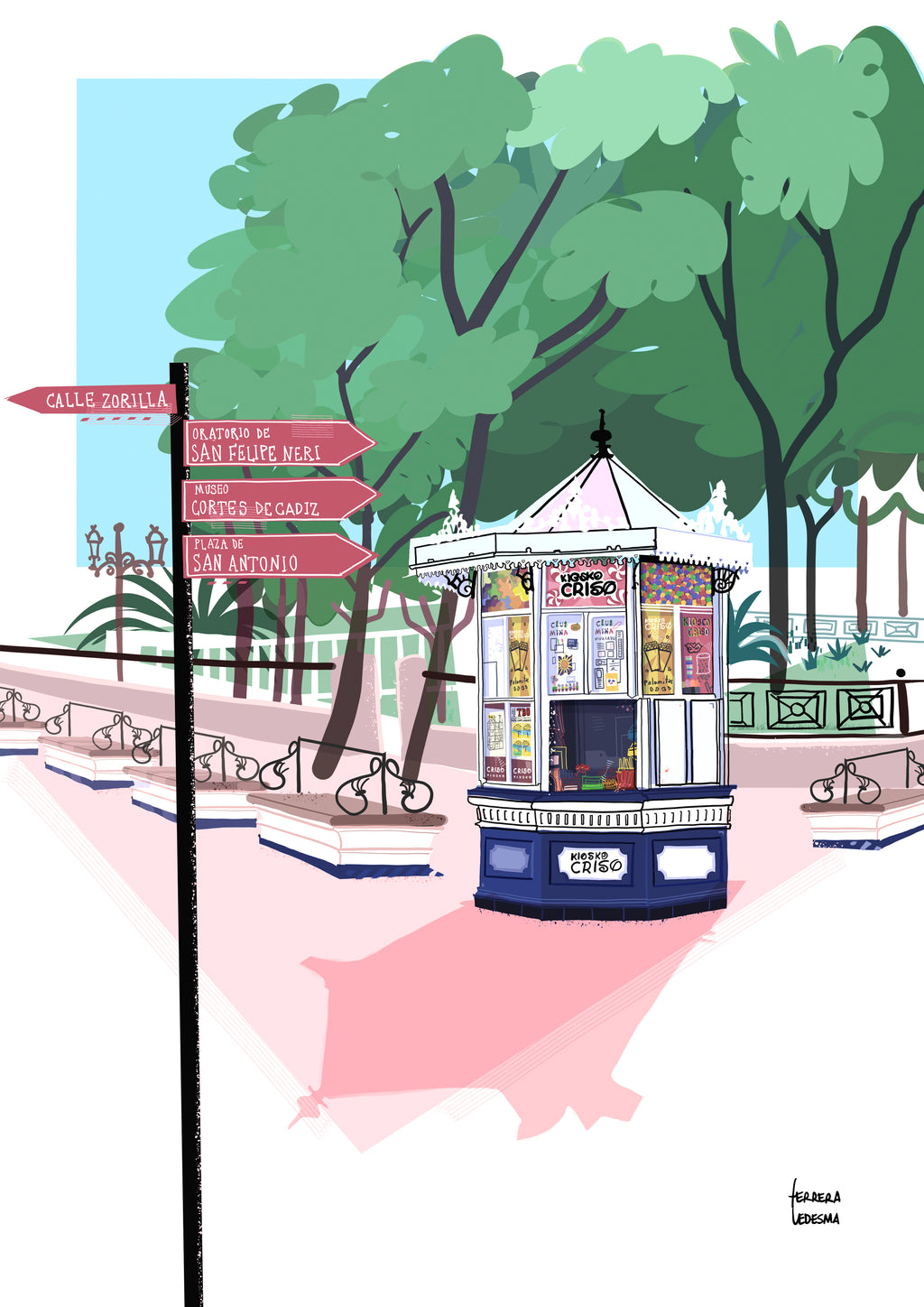 Lámina Kiosco - Cádiz