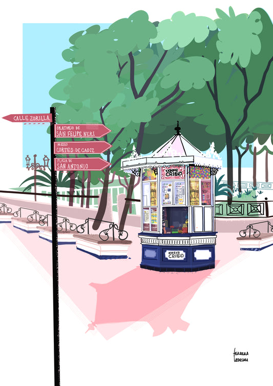 Lámina Kiosco - Cádiz
