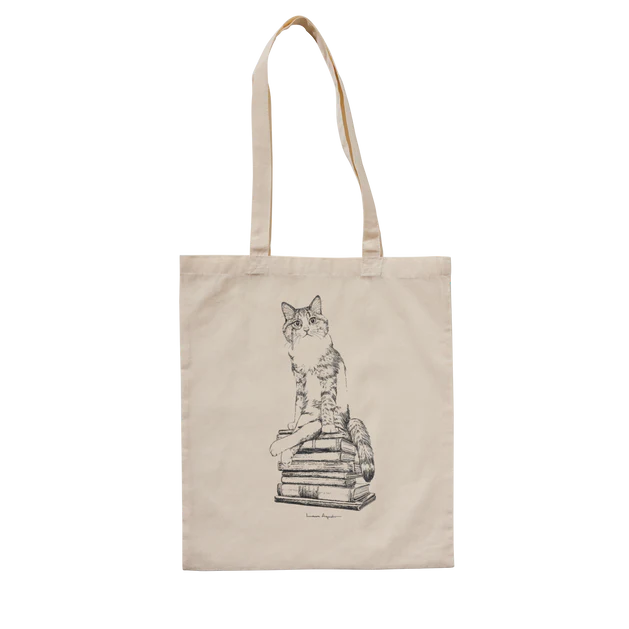 Totebags Cat on books X LAURA AGUSTÍ