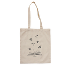 Totebag pájaros y libro abierto