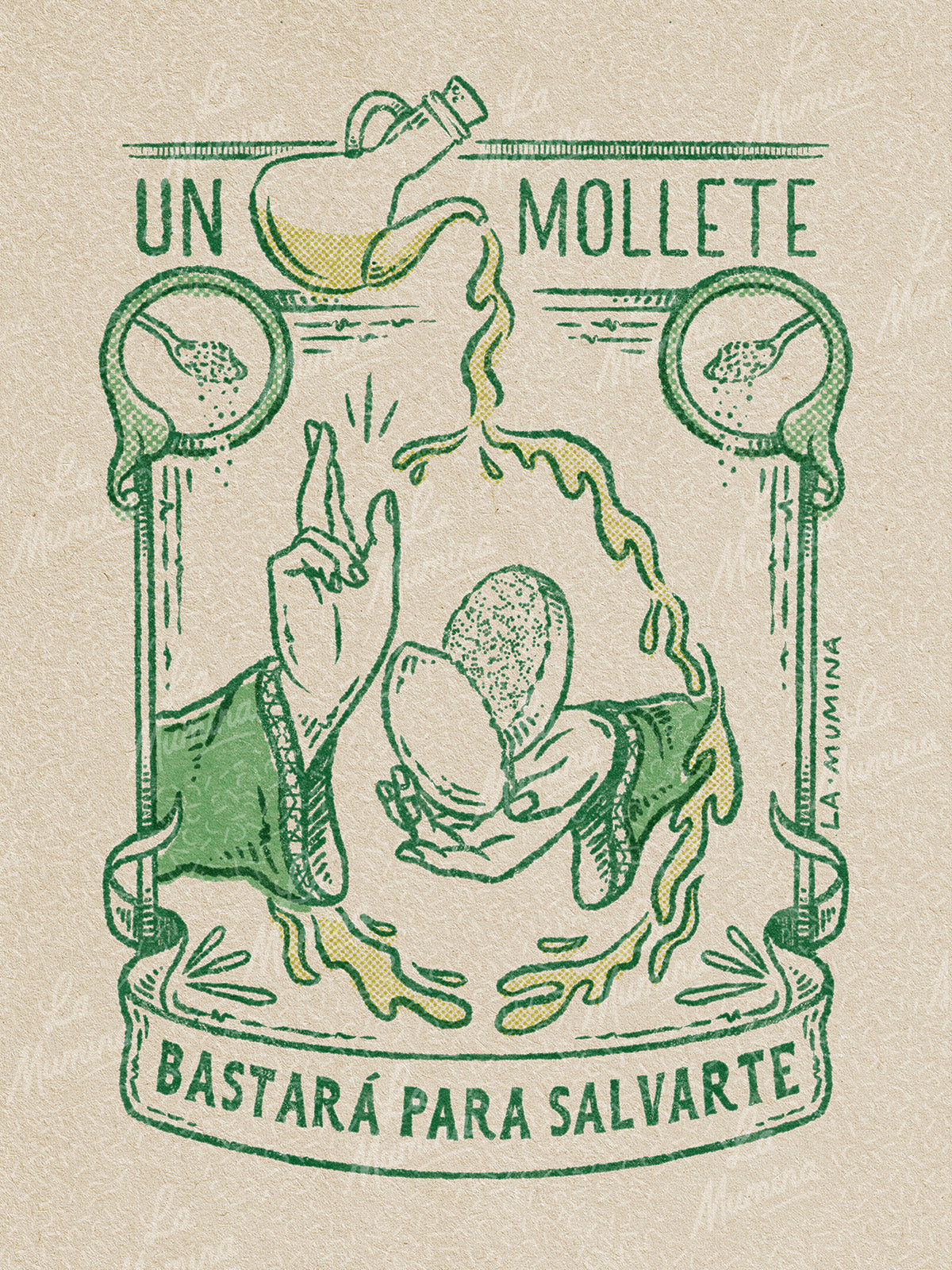 Lámina Un mollete bastará para salvarte