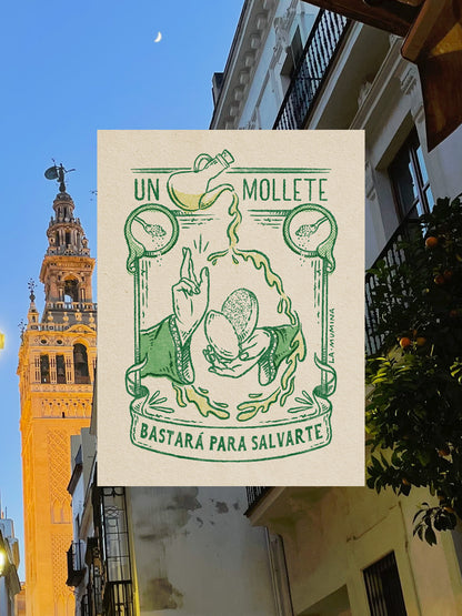 Lámina Un mollete bastará para salvarte