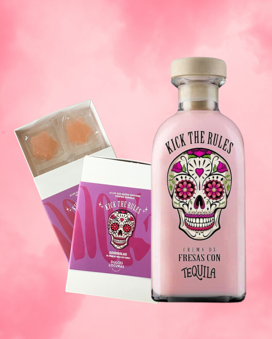 Gominolas de alcohol - sabor crema de tequila rosa