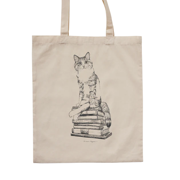 Totebags Cat on books X LAURA AGUSTÍ