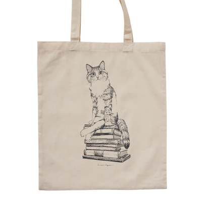 Totebags Cat on books X LAURA AGUSTÍ