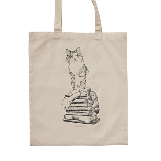 Totebags Cat on books X LAURA AGUSTÍ