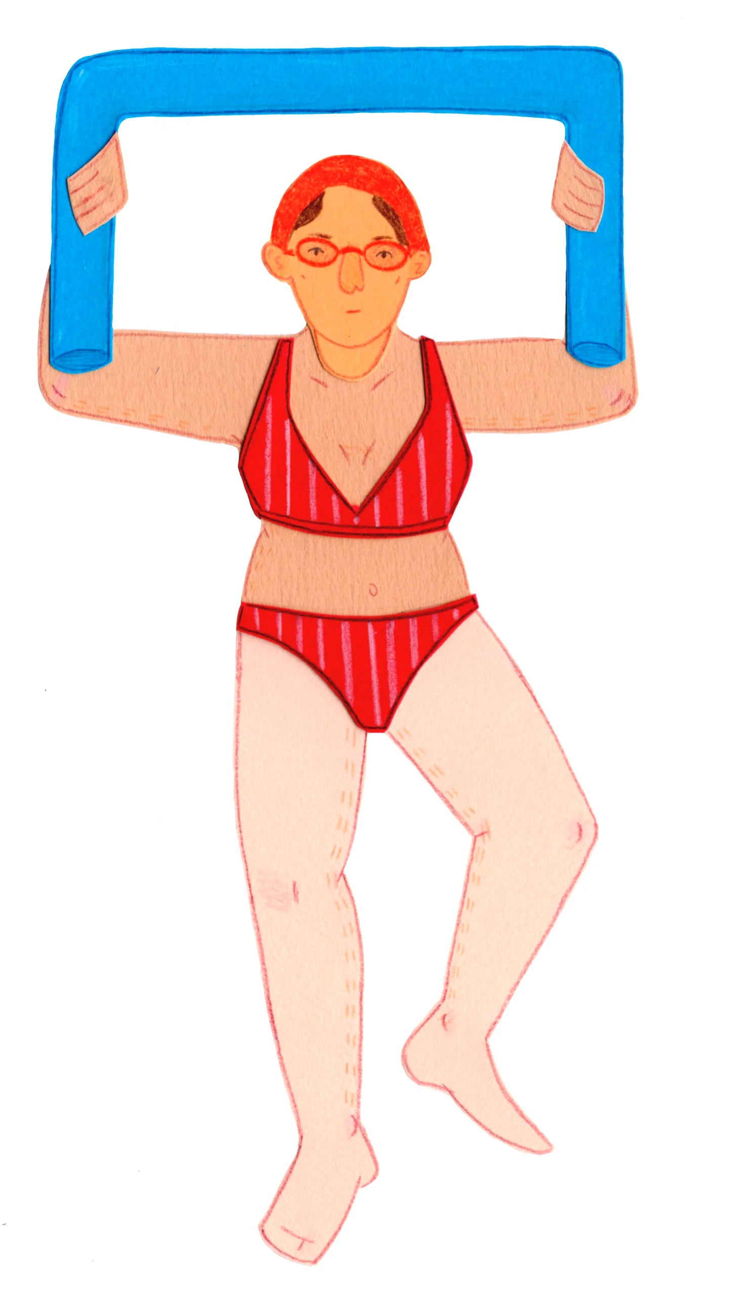 Marcapáginas Mujer en la piscina