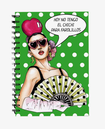 Libreta Hoy no tengo el chichi para farolillos