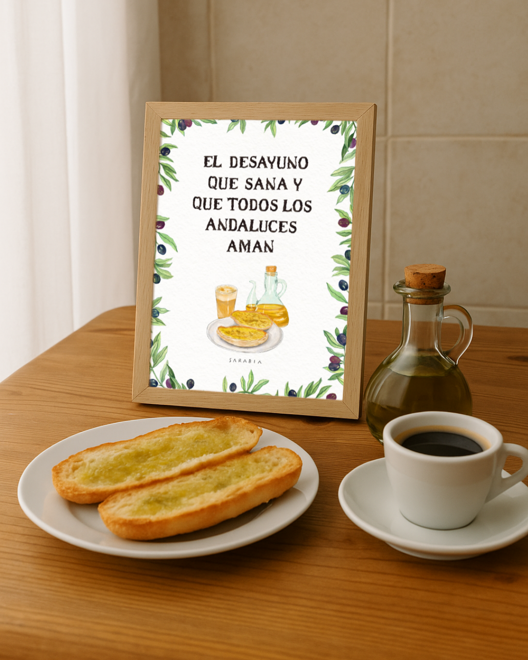 Lámina El desayuno que sana y que todos los andaluces aman