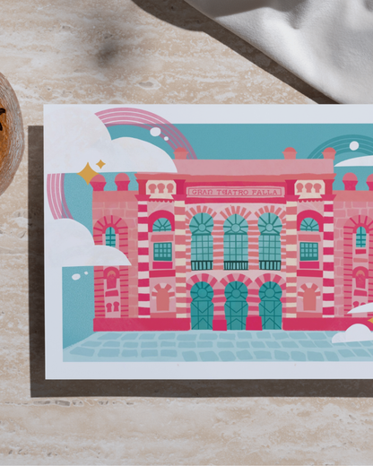 Lámina del  Teatro Falla