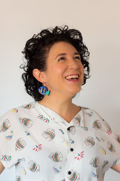 Pendientes Pez Dori Azul