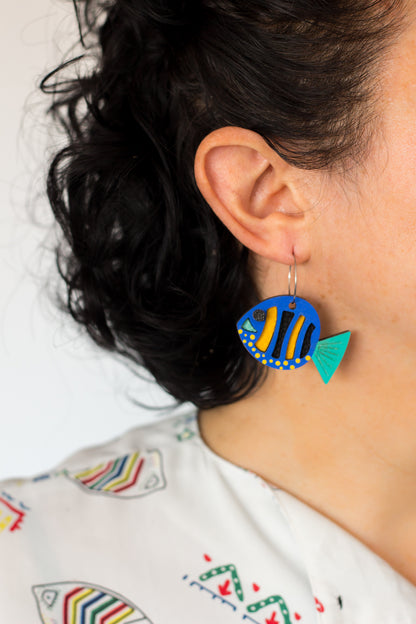 Pendientes Pez Dori Azul