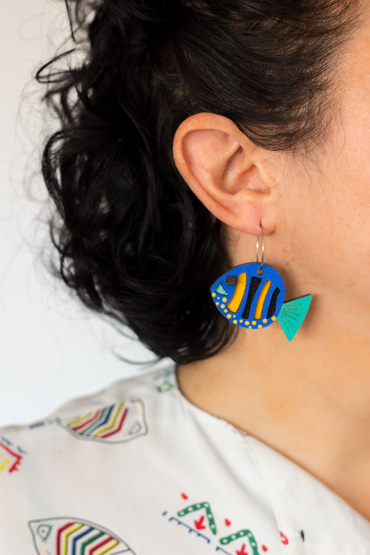 Pendientes Pez Dori Azul