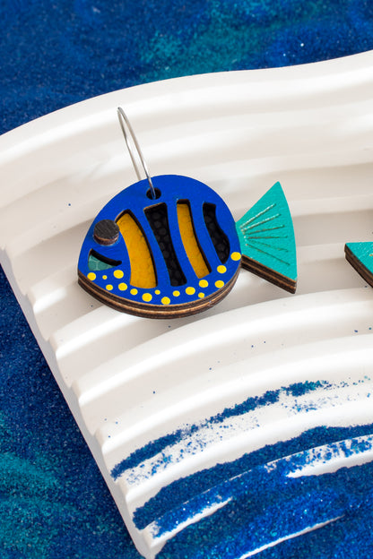 Pendientes Pez Dori Azul