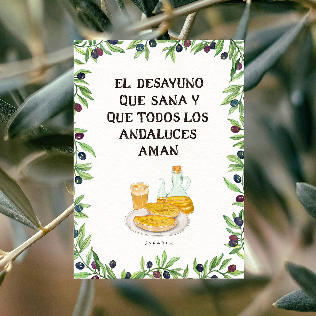 Lámina El desayuno que sana y que todos los andaluces aman