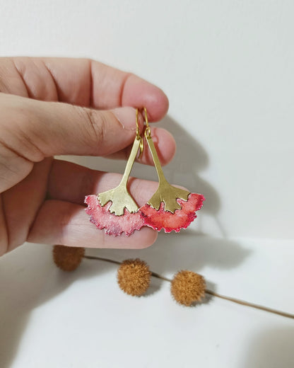 Pendientes clavel de latón