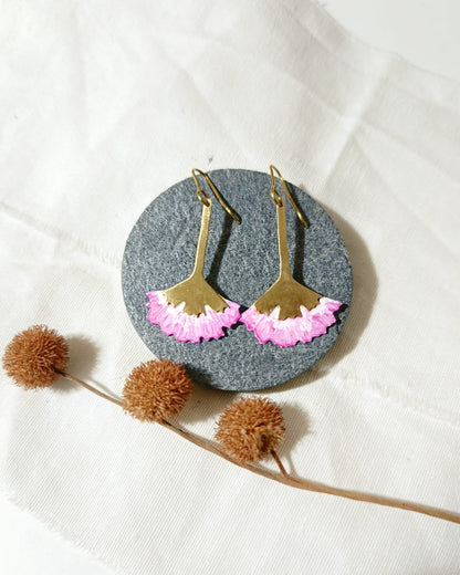 Pendientes clavel de latón