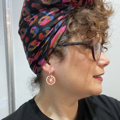 Pendientes rodajas de naranjas