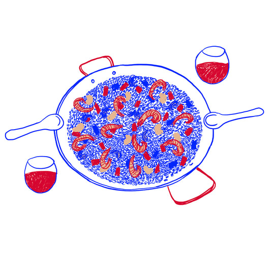 Lámina Paella para dos