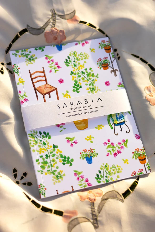 Libreta Patio andaluz con silla