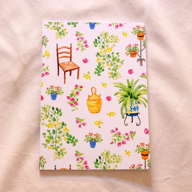 Libreta Patio andaluz con silla