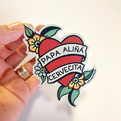 Pegatinas Papa aliñá, La penúltima y Amores como el nuestro