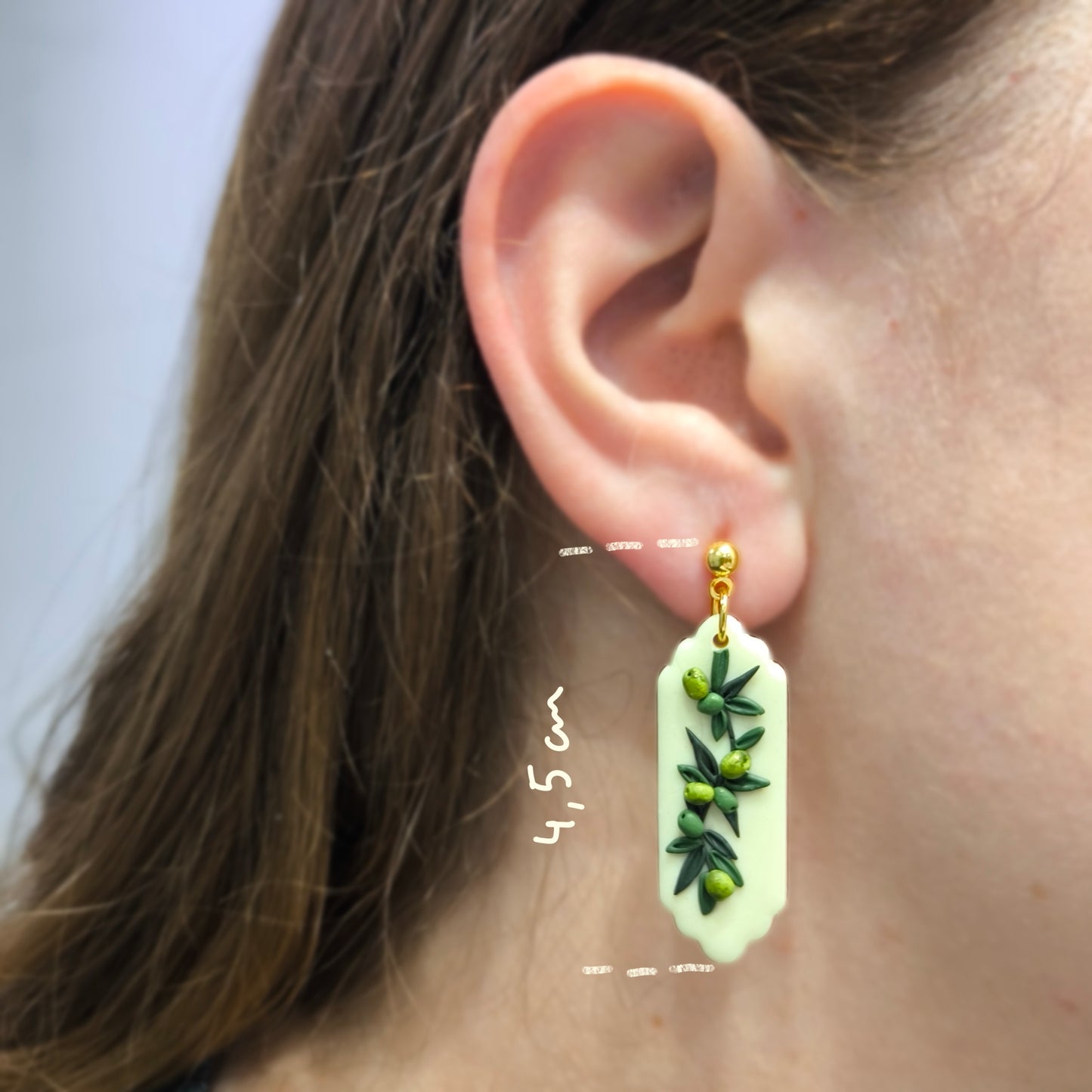 Pendientes Olivo alargado
