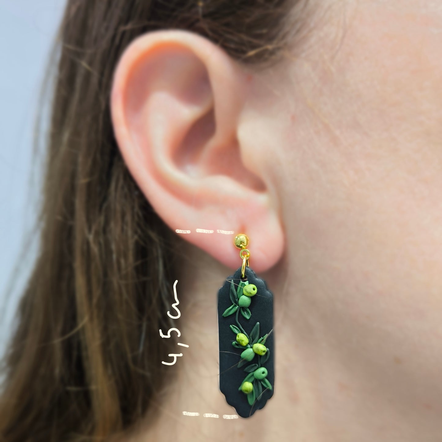 Pendientes Olivo alargado