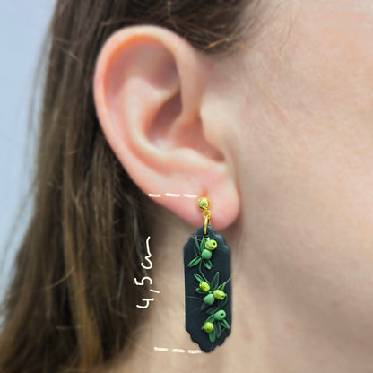 Pendientes Olivo alargado