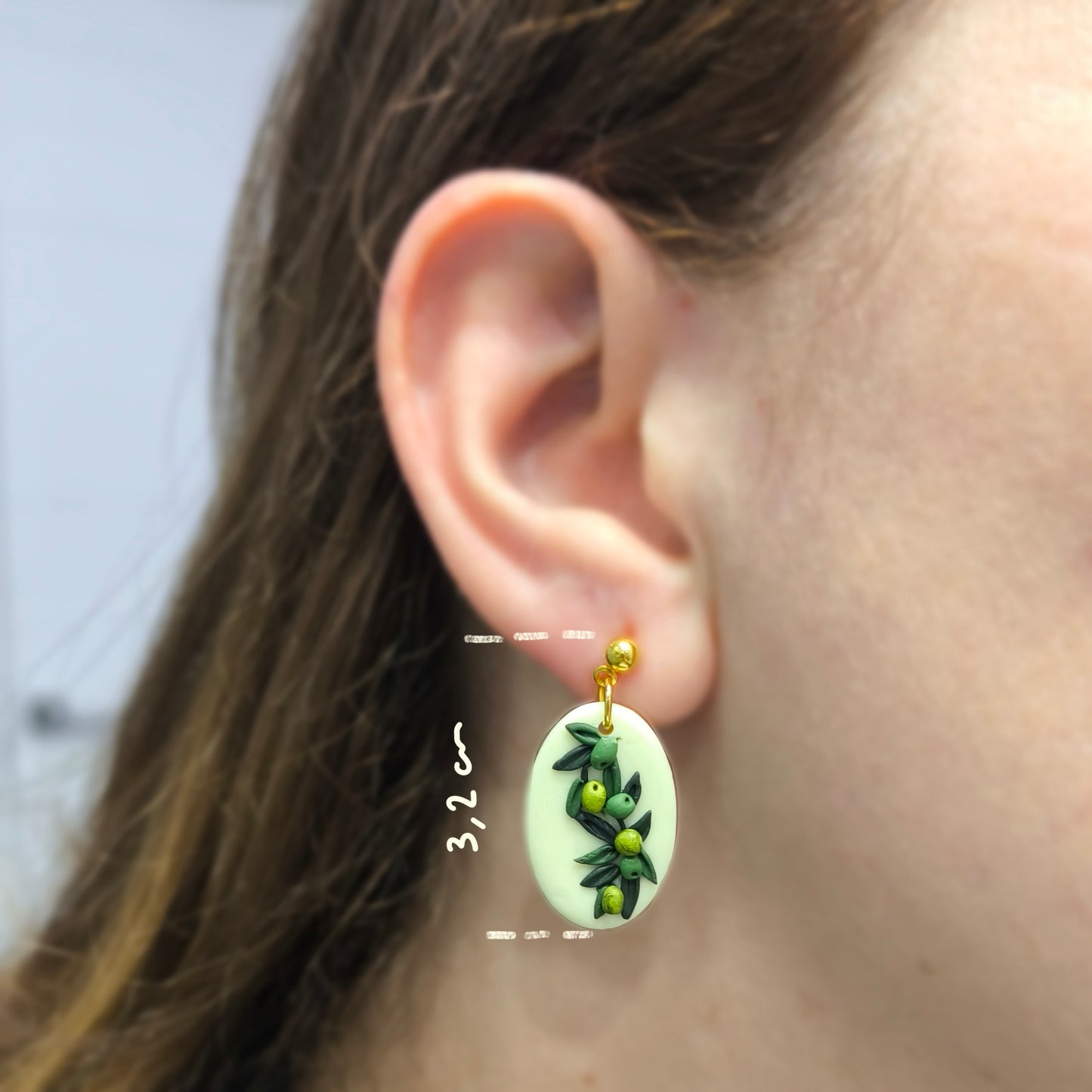 Pendientes Olivo ovalado