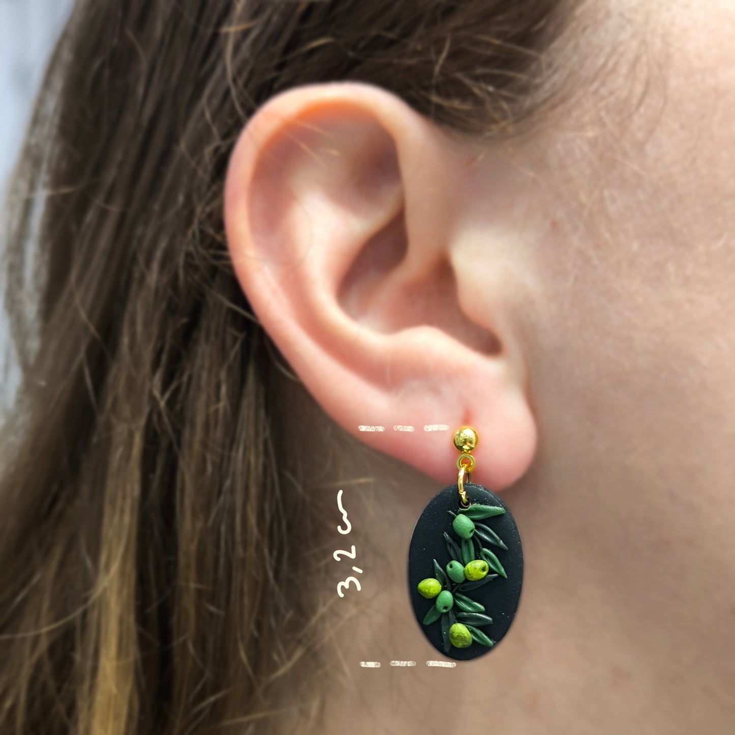 Pendientes Olivo ovalado