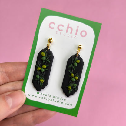 Pendientes Olivo alargado
