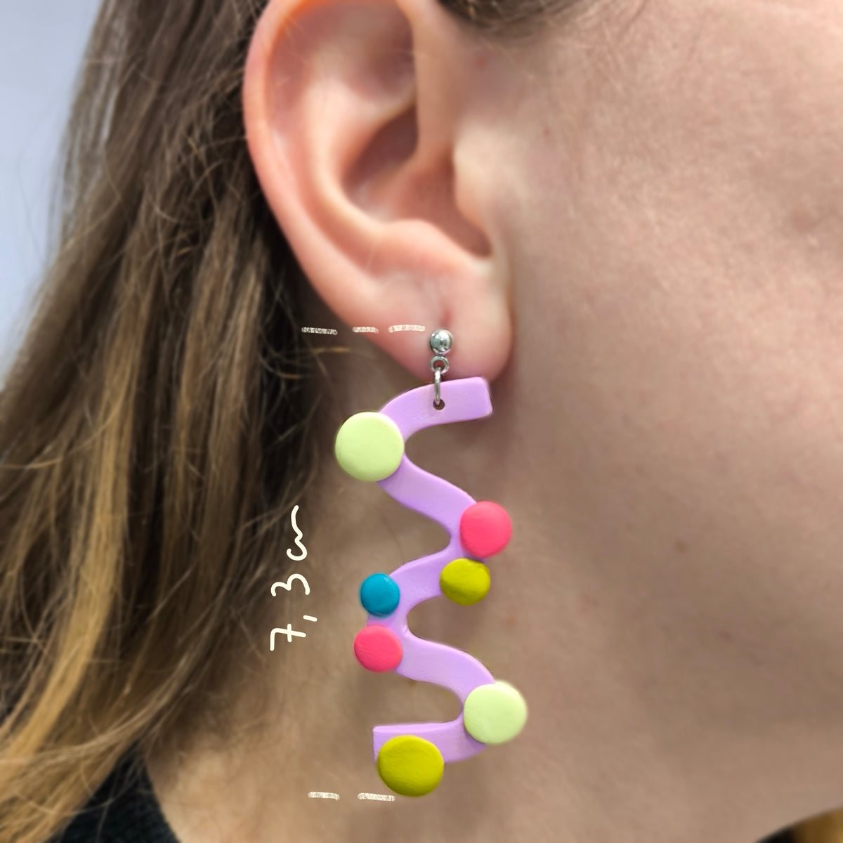 Pendientes Serpentina papelillos Carnaval