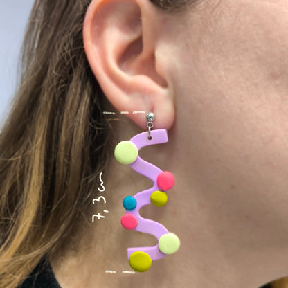 Pendientes Serpentina papelillos Carnaval