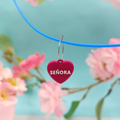 Pendiente SEÑORA corazón