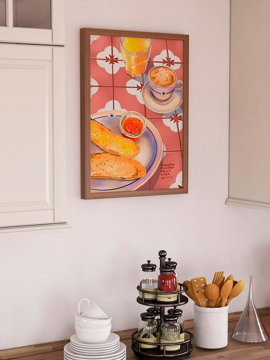 Lámina Pequeños placeres de la vida (desayuno)