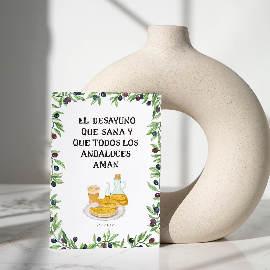 Lámina El desayuno que sana y que todos los andaluces aman
