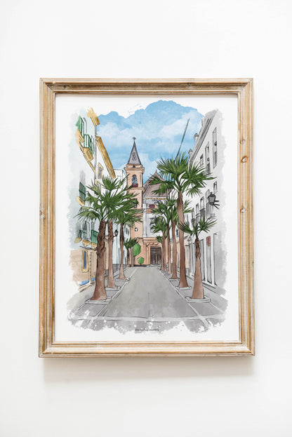 Lámina Calle La Palma - La Viña