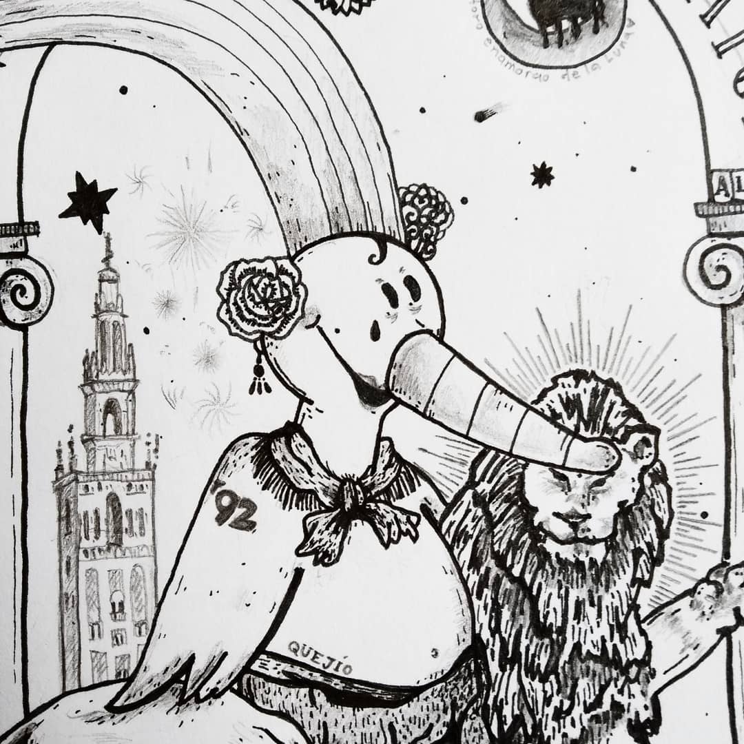 Lámina Curro: Pipas y cervezas