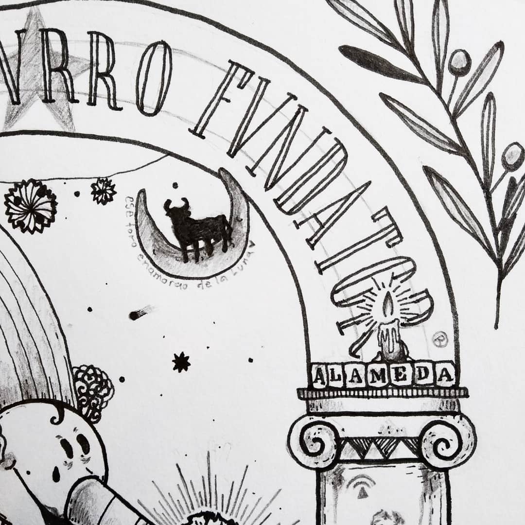 Lámina Curro: Pipas y cervezas