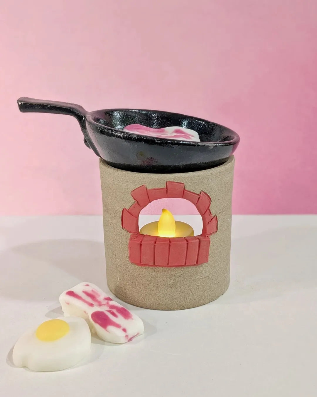Quemador horno + sartén cerámica + waxmelts huevo y bacon