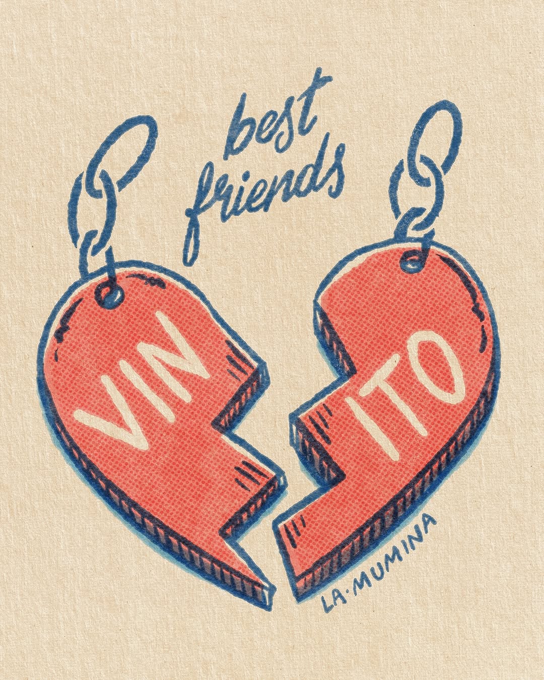 Lámina Vinito - Best friends