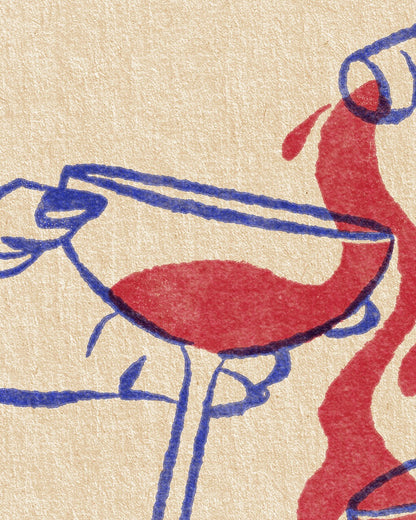 Lámina Compartir es vivir - Copas de vino