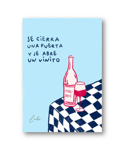 Lámina Se cierra una puerta y se abre un vinito