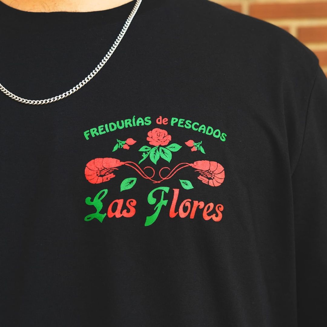 Camiseta Freiduría Las Flores Cádiz - Negra