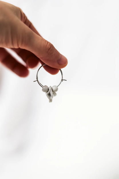 Pendientes coño cerámica y bolitas