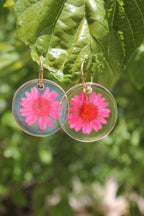Pendientes Margaritas ROJA encapsuladas